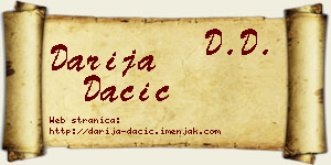 Darija Dačić vizit kartica
